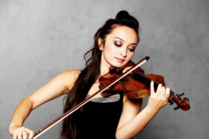 woman playing a violin